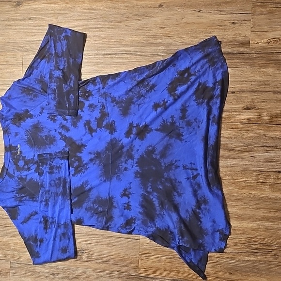 Womens Calvin Klein Performance Black and Blue Tie-Dye Tunic Large - Picture 5 of 7